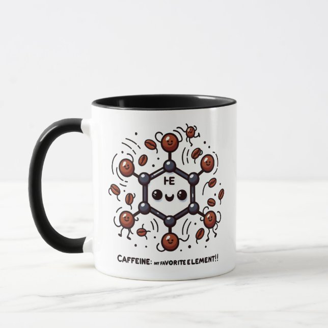 Caffeine: My Favorite Element! Mug (Left)
