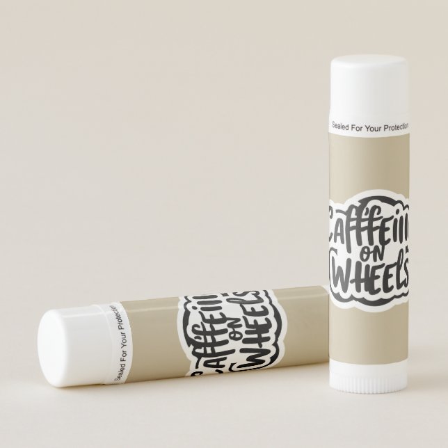 caffeine on wheels  lip balm (Front)