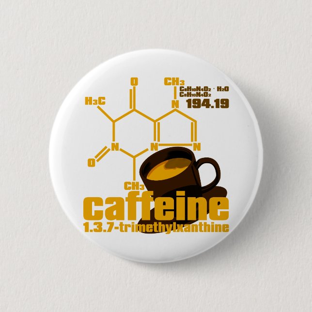 Caffeine Pinback Button (Front)