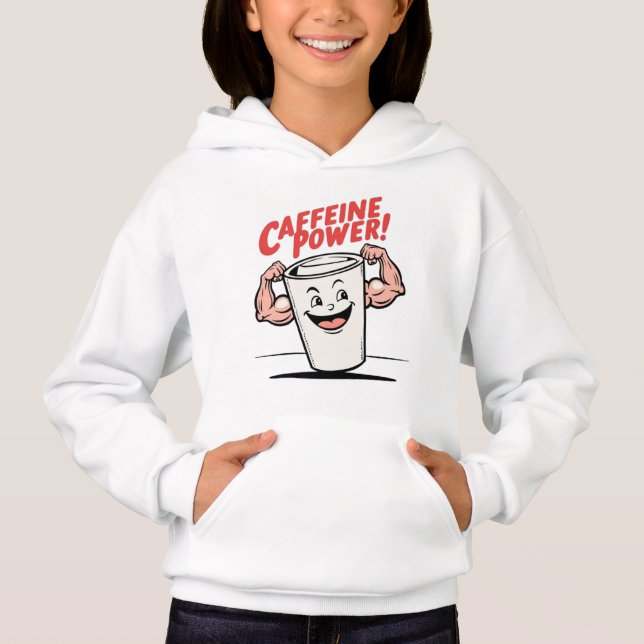 "Caffeine Power Flex - Kids' T-Shirt" Hoodie (Front)