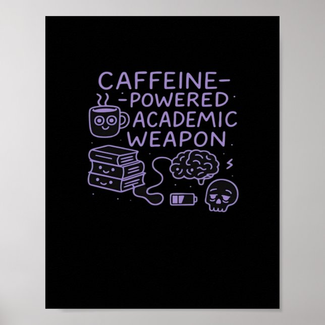 Caffeine-Powered Academic Weapon Classic Poster (Front)