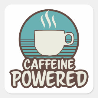 Caffeine Powered Retro Sticker