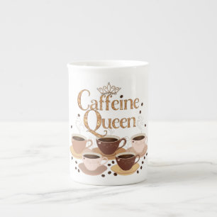 Caffeine Queen – Elegant Bone China Coffee Mug