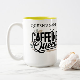 Caffeine Queen Funny Coffee Lover Mug Gift for Her