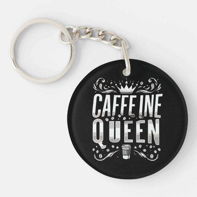 caffeine queen keychain (Front)
