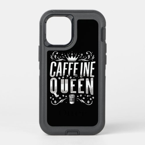 caffeine queen OtterBox defender iPhone 12 mini case