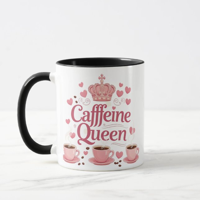 Caffeine Queen –Stylish Combo Mug for Coffee Lover (Left)