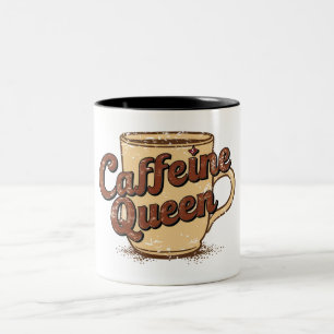 Caffeine Queen Two-Tone Coffee Mug