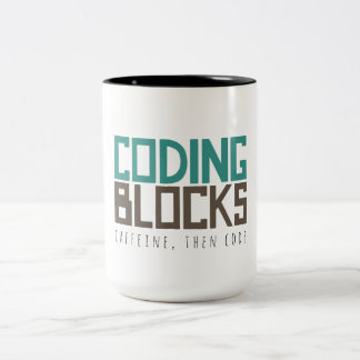 Caffeine, Then Code Two-Tone Coffee Mug