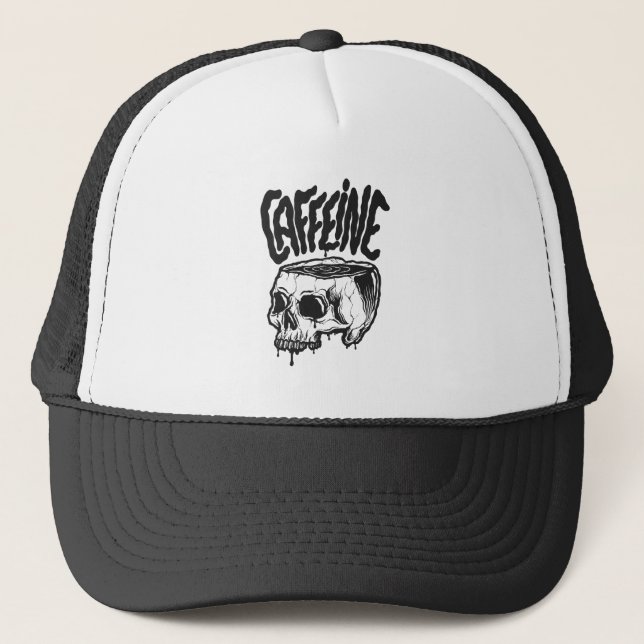 Caffeine Trucker Hat (Front)
