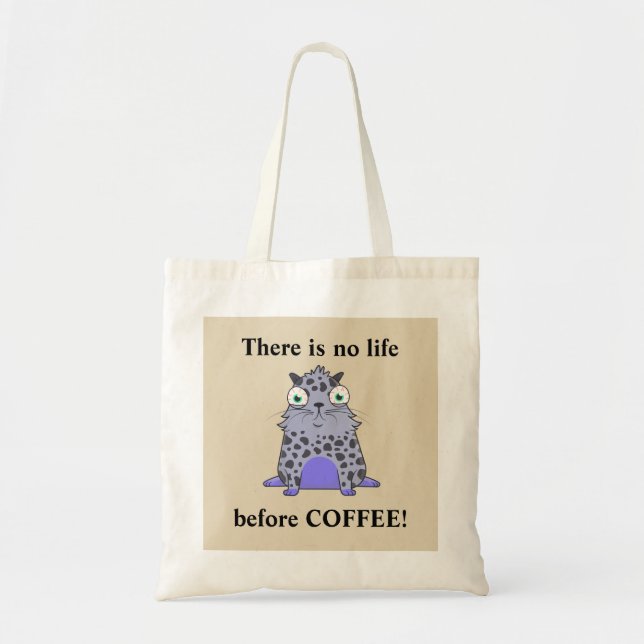 Caffelotta cryptokitty wants coffee tote bag (Front)