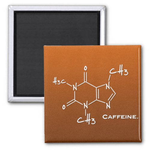 Caffiene molecule chemical structure magnet
