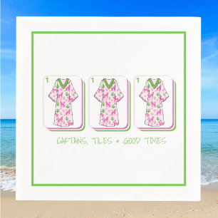 Caftans Tiles & Good Times Mahjong Ladies Napkins