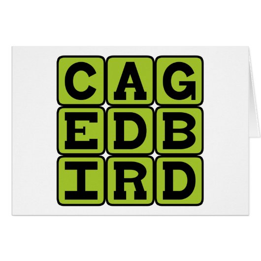 Caged Bird, Avian Pet Cards (Front Horizontal)