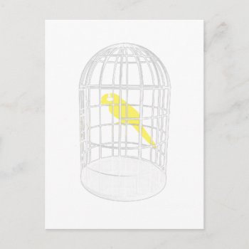 Caged Bird Postcard by orangemoonapparel at Zazzle