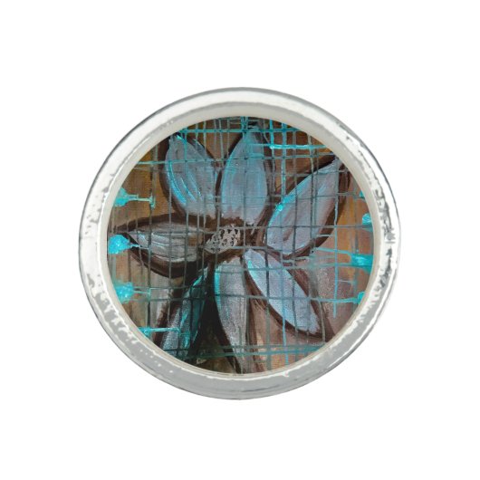 Caged Flower Ring (Front)