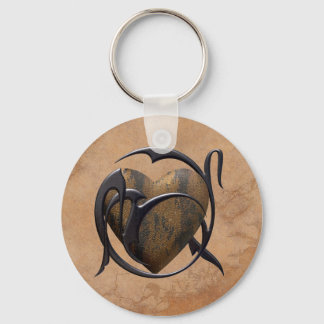 Caged Heart Keychain