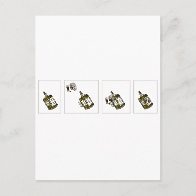 Caged Heart Postcard (Front)