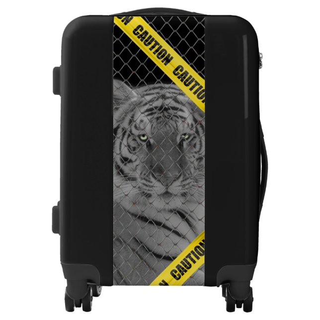 Caged White Tiger Ugo Luggage (Front)