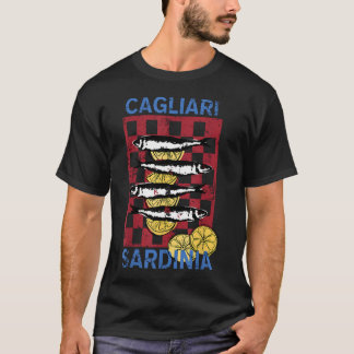 Cagliari Sardinia Retro Italian Fish Lemon Y2K T-Shirt
