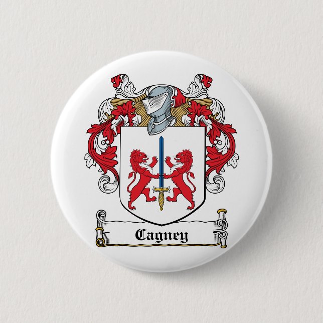 Cagney Family Crest Pinback Button (Front)