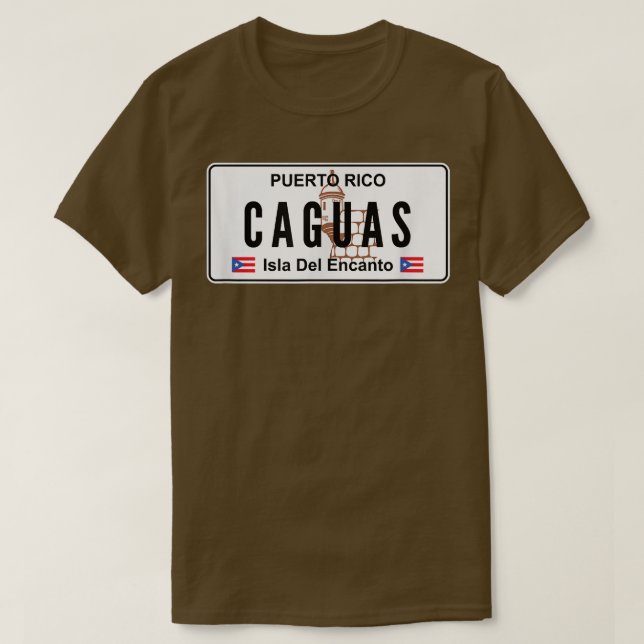 CAGUAS  PUERTO RICO PUERTO RICAN PRIDE BORICUA PLA T-Shirt (Design Front)