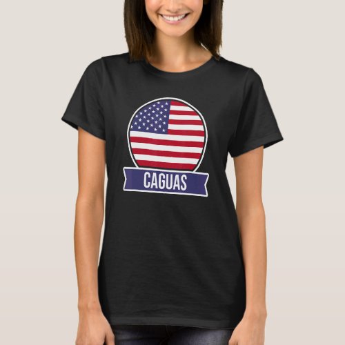 Caguas  USA  American place name US flag design T_Shirt