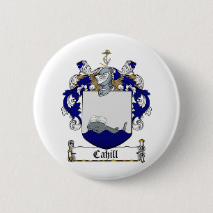 CAHILL FAMILY CREST -  CAHILL COAT OF ARMS BUTTON