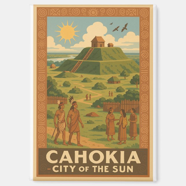 Cahokia – Ancient City of the Mounds Magnet (Front)