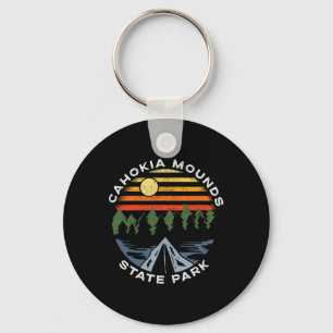 Cahokia Mounds State Park Illinois Forest Camping Keychain