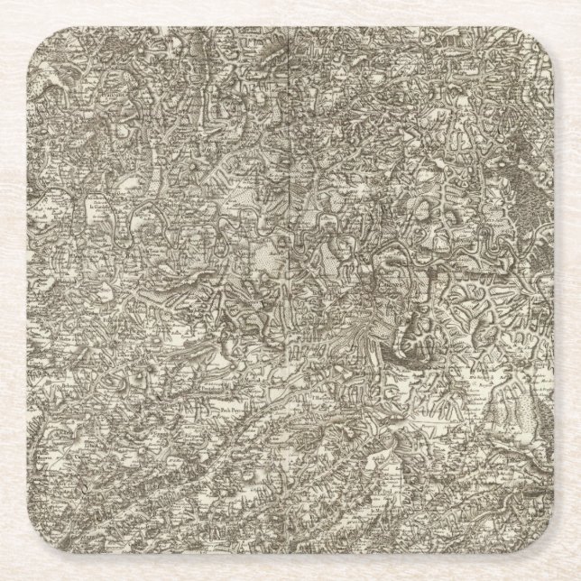 Cahors Square Paper Coaster (Front)