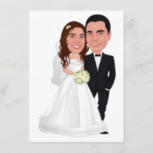 caicature wedding invitation