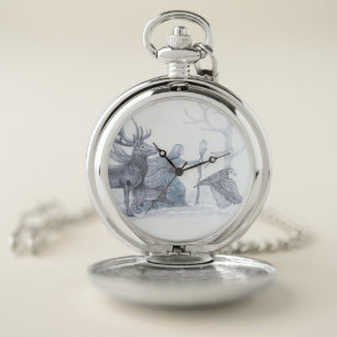 Cailleach Goddess Of Winter Pocket Watch