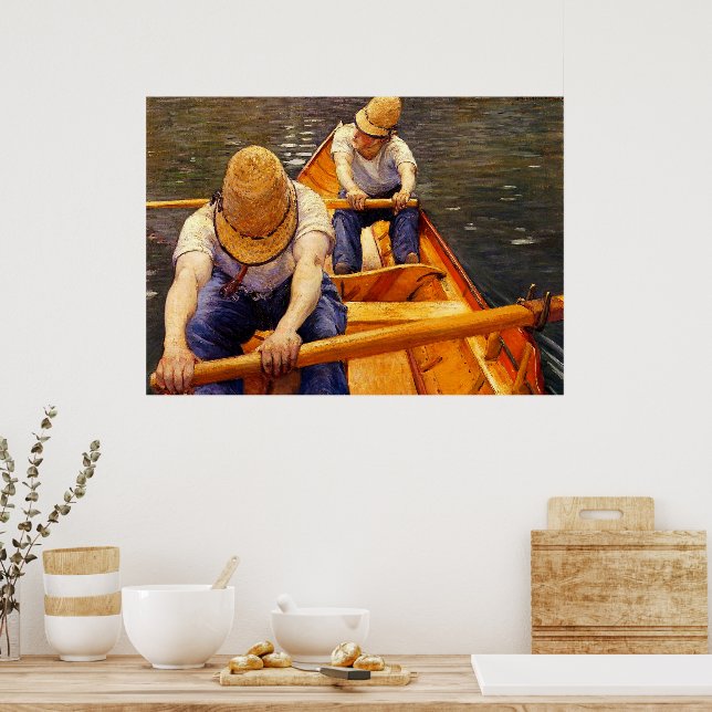 Caillebotte - Oarsmen, popular painting, Poster (Kitchen)