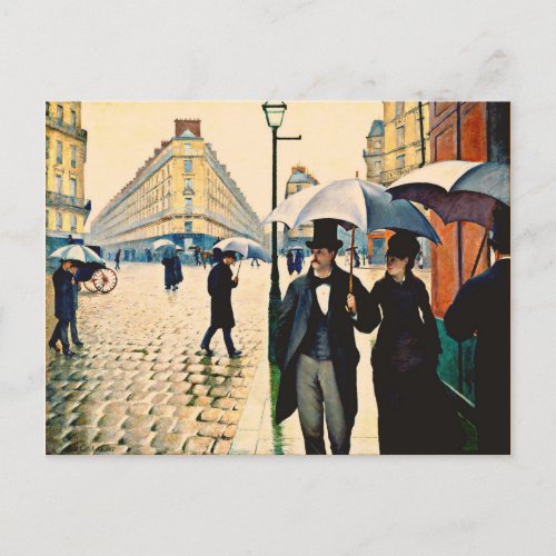 Caillebotte _ Paris on a Rainy Day Postcard