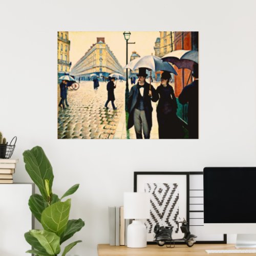 Caillebotte _ Paris on a Rainy Day Poster