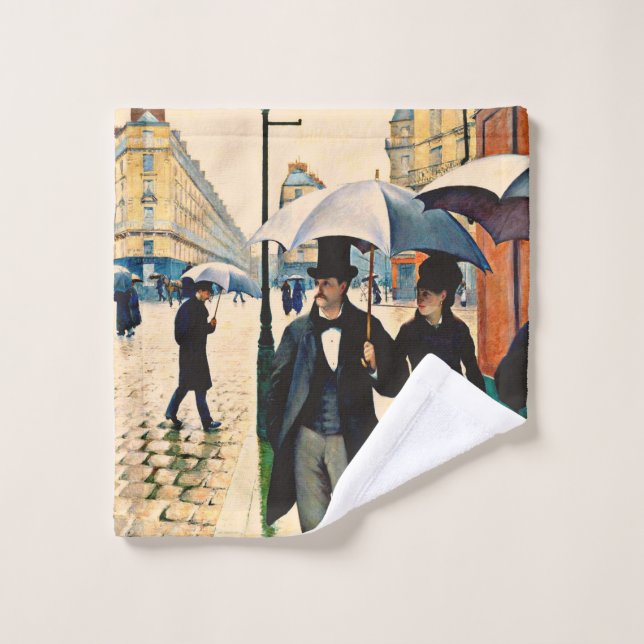 Caillebotte - Paris on a Rainy Day Wash Cloth (Wash Cloth)