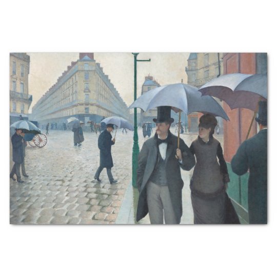 Caillebotte Paris Street Rainy Day Painting Tissue Paper Zazzle Com