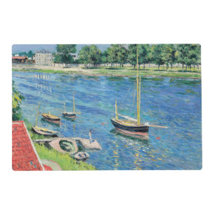 Caillebotte - Seine at Argenteuil, Boats at anchor Placemat
