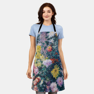 Caillebotte - White and Yellow Chrysanthemums Apron