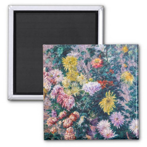 Caillebotte _ White and Yellow Chrysanthemums Magnet