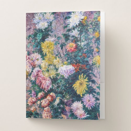 Caillebotte _ White and Yellow Chrysanthemums Pocket Folder