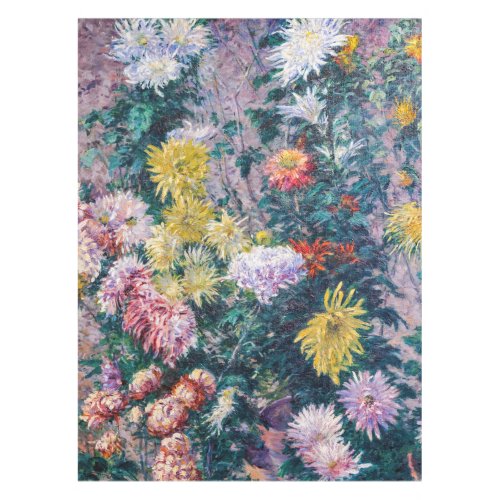 Caillebotte _ White and Yellow Chrysanthemums Tablecloth
