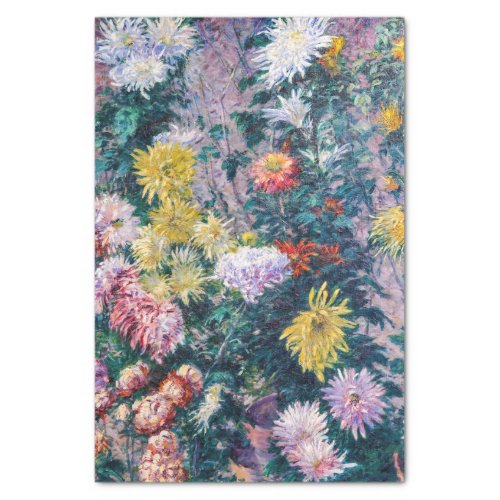 Caillebotte _ White and Yellow Chrysanthemums Tissue Paper