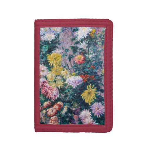 Caillebotte _ White and Yellow Chrysanthemums Trifold Wallet