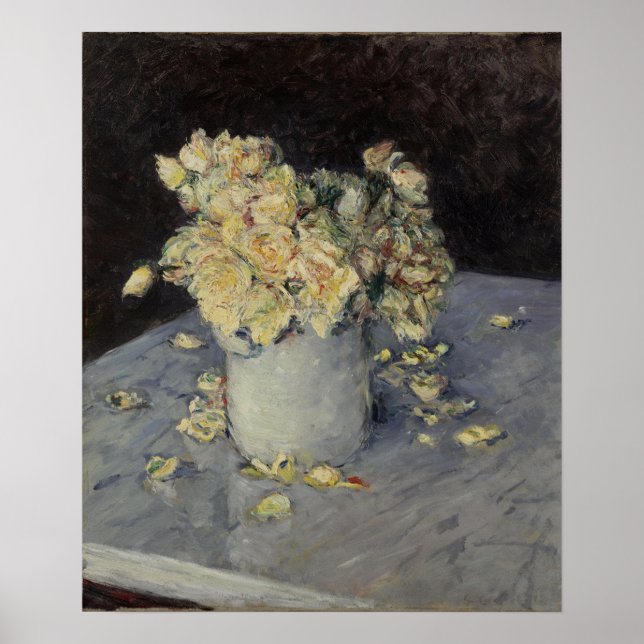Caillebotte - Yellow Roses In A Vase 1882 Poster (Front)