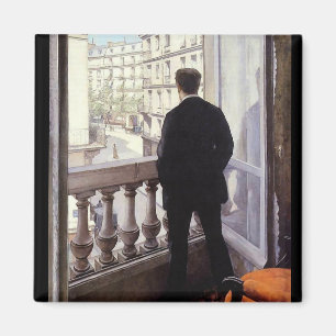 Caillebotte - Young Man at his Window, Magnet