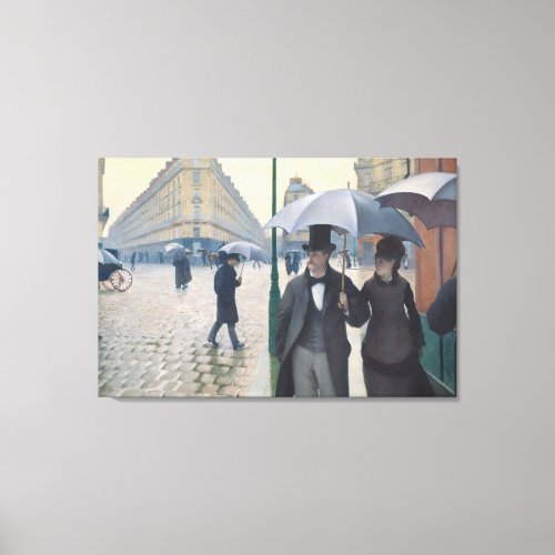 Caillebottes Rue de Paris temps de pluie Canvas Print