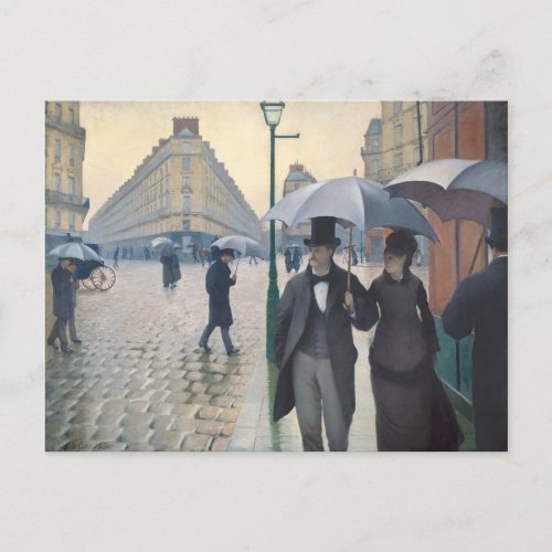 Caillebottes Rue de Paris temps de pluie Postcard