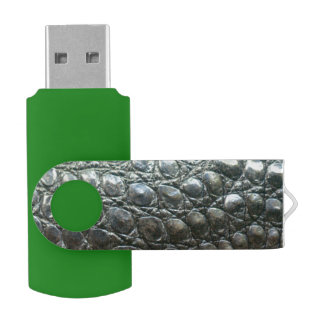 Caiman Alligator Skin Wildlife Theme USB Flash Drive